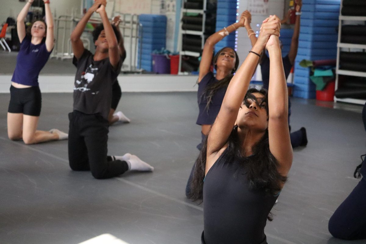 As the dancers in the Young Choreographers Showcase practice their choreography, the passion and talent required are on full display. After weeks of practicing the same choreography to guarantee that it is nothing less than perfection, students have pushed themselves to overcome exhaustion, frustration, and everything in between. By pushing through these challenges, the dancers can sync their moves together and put on the best performance they can. Photo credit of Sabenah Abudu-Abrams ‘26, Sep. 16, 2025.